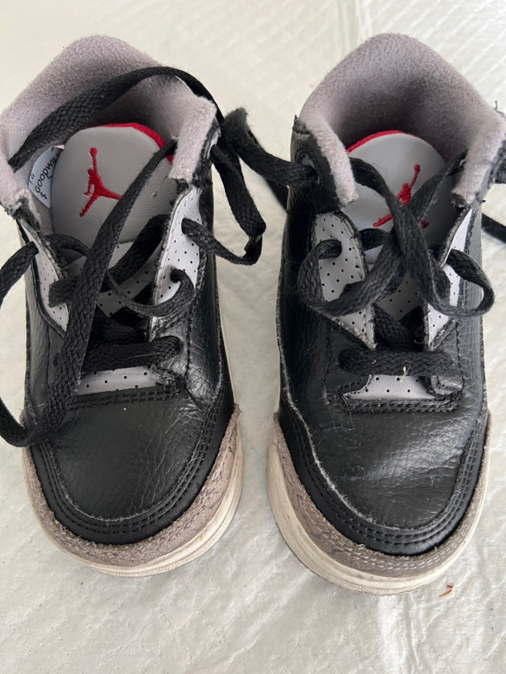 Nike Jordan’s Kids Black, Gray & Red Air Retro Sneakers